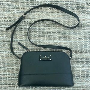 Kate Spade Black Leather Crossbody Purse